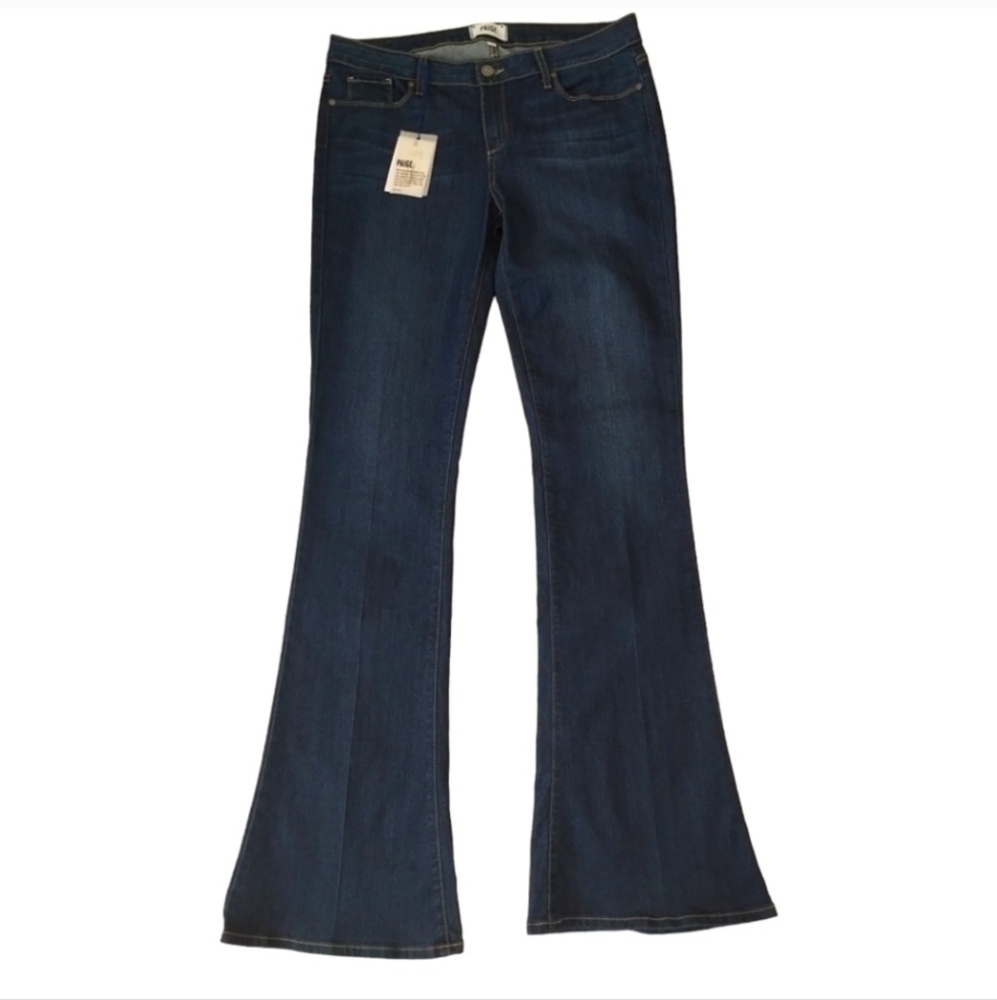Paige LouLou Flare Olivia Jeans Denim High Rise Stretch‎